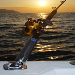 Boat fishing rod holder - 132 - GIBI Marine - rotating / stainless steel